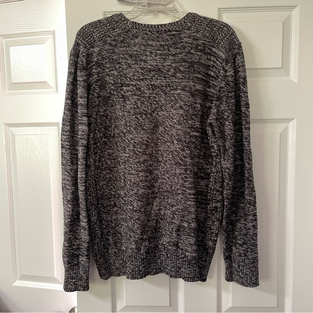 Projek Raw Cotton black grey white pepper marled pullover sweater Large - Picture 6 of 7